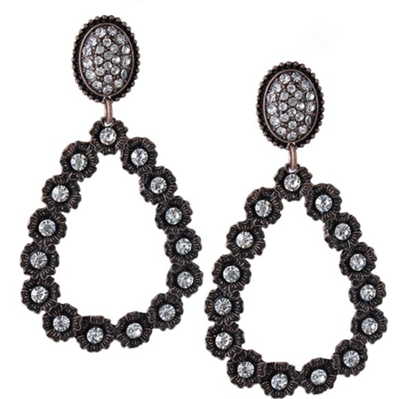 Crystal Hoop Earring Stud Earring Back - Picture 1 of 1